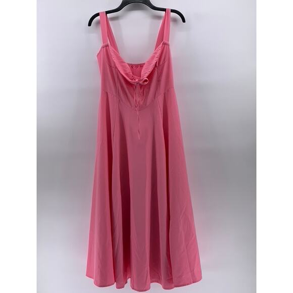 UNBRANDED Women's Light Pink Sweetheart Neckline A-Line Maxi Dress SZ M - Picture 2 of 10
